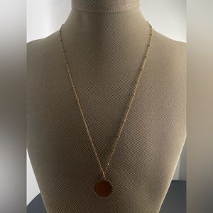 Gold Pendant Adjustable Necklace